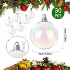 30 PCS Halloween Plastic Iridescent Ball Decoration,Clear Bubble Ball for DIY Bubbling Cauldron,Witch Cauldron Decoration,Cauldron DIY Witch Magic Pot,2.36 Inch