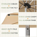 Patiowell Motorized Patio Umbrella