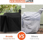 Arcedo Waterproof Pellet Grill Cover Compatible with Traeger Pro 34 Series - Full Length Heavy Duty Wood Pellet Smoker Covers for Texas Elite, Pro 780, Outdoor Barbecue Grill Protector