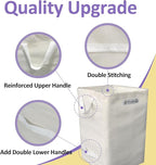 Lawn Bags for Yard Waste | Heavy-Duty Collapsible Leaf Bag, 38 Gallon Reusable Garden Clippings Container & Outdoor Trash Can with 2 Carry Handles (Square Bigger)