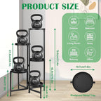Plant Stand Indoor Outdoor 5 Tier Black Metal Plant Holder 31 in Tall,Tiered Flower Pot Display Stand,Multiple Plant Stand for Living Room Corner Garden Patio Lawn Balcony