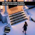 Heated Snow Melting Mats,Winter Stairs Outdoor Slip Non-Slip Rubber Heated Mats Outdoor with Reflective Strip for Driveway Walkway Decks and Sidewalks Connection,10x30in(3PCS)