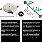 POHIR Undercarriage Pressure Washer Attachment Pro Max 24", Surface Cleaner Water Broom with 3pcs Extension Wand and Quick Connect Pivot Coupler 4000psi, 2 in 1 Underbody Car Washer