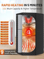 Portable Steam Sauna for Home, Portable Sauna Box Full Body for Home with 9 Adjustable Heat Levels, Steam Sauna with 3L 1500W Steamer, Folding Chair, 99 Minute Timer