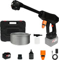 Cordless Pressure Washer, 600 PSI Portable Power Washer with 4.0Ah Rechargeable Battery and Charger, 6-in-1 Nozzle Power Pressure Washer for Car, Floor, Fence, Garden