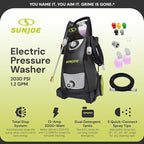 Sun Joe Electric Pressure Power Washer w/Dual Soap Tanks, 2030 PSI (PWMA Certified), 1.2 GPM, 13-Amp Motor - Heavy-Duty Cleaning Machine for Patios, Decks, & Sidewalks, SPX3000