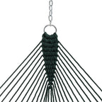 Original Pawleys Island Deluxe Green DuraCord Rope Hammock – 13 ft. x 65 in, 2-Person, 450 lb Capacity, Oak Spreader Bar, Zinc-Plated Hardware, Handcrafted in The USA