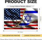 Vintage American America Usa Israel Israeli Flags For Outside Yard 3x5 Ft Double Sided Printed 100d Polyester Lightweight Garden Welcome Outdoor Banner Brass Grommets