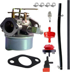 Carburetor Compatible for TECUMSEH 5HP MTD 640084 640084A 640084B 632107 632107ATORO 521 Snow Blower HSSK40 HSSK50 HS50 LH195SA Carb with Gasket & Carbon Dirt Jet Cleaner