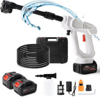 Portable Cordless Pressure Washer, 870 PSI/60 Bar Handheld High-Pressure Water Spray Wash Battery Powered Pressure Washer 48V with 6-in-1 Nozzle for Garden Car Floor Yard Fence Wall Cleaning