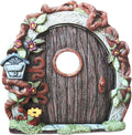 Miniature Fairy Door, Wooden Gnome Door for Trees Wall, Fairy Garden Outdoor Decor Accessories