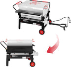 Creole Feast CFB2001 150 QT Crawfish Boiler, Outdoor Double Sack Propane Gas Crawfish Cooker with Foldable Cylinder Mounting Bracket and Stirring Paddle for Seafood & Crawfish Season, Black