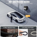 Wall Mounted Pressure Washer - Max 5500 PSI 3.6 GPM, 5 Levers Power Washer with 66FT Retractable Hose for Car/Driveway, Automatic Rewind, Any Length Lock