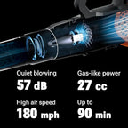 WORX Nitro WG581.1 40V Cordless Leaf Blower, Quiet Electric Blower for Lawn Care with 530CFM & 180MPH, 2 Batteries & Charger Included