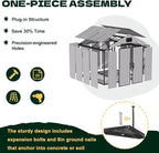 MELLCOM 8 x 8 FT Resin Storage Shed with Floor, Outdoor Storage Tool Shed with Windows and Lockable Door for Pool Supply, Bike, Lawnmower