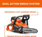 Redback 40V Cordless Chainsaw 12 inches Long Oregon Bar Brushless Motor Tool Only