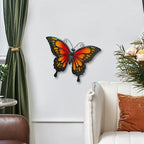 LIFFY Butterfly Wall Decor Butterfly Garden Ornaments Outdoor Indoor Metal Wall Art Decor Home Decorative Hanging Decorations for Room Yard Fence