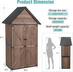 Sheds Outdoor Storage,Garden Shed with Metal Frame Structure and Adjustable Shelves,Large Capacity Storage Tool Cabinet Box for Backyard Garden Patio Lawn (Dark Brown)