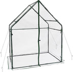 Gardzen Small Walk-in Greenhouse, Heavy Duty Portable Green House for Outside with Sturdy Frame & Clear Cover, Protects Plants from Cold, Rain, 36.2"(L) x53.3(W) x66.1(H)