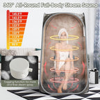 COSTWAY Portable Steam Sauna, Full-Body Personal Sauna Tent w/ 3L Steam Generator, Foldable Chair, Foot Massager, Timer, Remote Control, Indoor Pop-up Sauna Tent for Home Spa Relaxation (Gray)