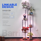 Barrina Orbgrow OG09 Puck Grow Light with Timer, Pinkish White 54W(6 x 9W, 810 Watt Equiv), Full Spectrum Plant Light for Indoor Plants, Magnetic & Linkable, 5 Levels Dimmable for Plant Shelf, 6 Packs