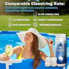 XtremeClear Value Pack 2 Pack 1" Chlorine Tabs, Long-Lasting Stabilized, Swimming Pool, Hot Tubs & Spa, Small Pool Sanitizer - Slow Dissolving Tablet, 1.5 lbs