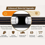 10FT Lightweight Flexible Garden Hose,Non-Slip Handles,Non-kink Hose,Solid Brass Fitting for Boats, RV Water Hose,Marine Washdown,Lawn,Garden,Leakproof TPE Hose (OrangeBlack, 10 FT)