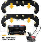 117-7700 Snow Blower Paddles with 117-7717 Scraper Blade Replaces Toro 117-7700 for Toro Power Clear 180 418ZE 418ZR 518ZE 518ZR 38282 38472 38473 38273 38283, 18" Power Clear Snowthrower