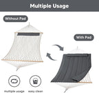 SUNCREAT Hammocks for Outside, Two Person Hammock for Patio, Garden, Porch, Outdoor, Dark Grey