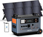 OSCAL PowerMax 6000 Solar Generator with 2×200W,120V/240V Split Phase Voltage 6000W AC Outlets (9000W Peak), 2200W AC Charging/2400W Solar Charging, Emergency for Home Power Bank