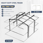 10x12 FT Metal Outdoor Storage Shed, Reinforced Frame Heavy Duty Large Waterproof Garden Tool Sheds with Unique Skylight Windows Air Vent for Patio Yard，Dark Grey