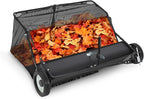 48" Lawn Sweeper Tow Behind, Pull Behind Yard Sweeper, 26 Cu. Ft Large Hopper Leaf & Grass Collector, Heavy Duty Garden Sweeper with Adjustable Sweeping Height for Yard, Lawn, Farm