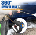 TOOLCY 3400 PSI Gas Pressure Washer, 2.8 GPM Gas Powered Power Washer with Soap Tank, Reinforced Pump & 212cc OHV Engine, 35 FT Pressure Hose, Quick Connect Swivel Pressure Gun, 5 Nozzles for Homes