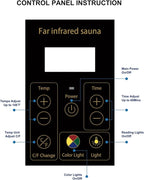 Outdoor Sauna 4 Person Infrared Saunas for Home,2050watt Canadian Hemlock Wooden Large Sauna Room with Blue-Tooth, 4 Chromo Therapy Lighting,2 LCD Control