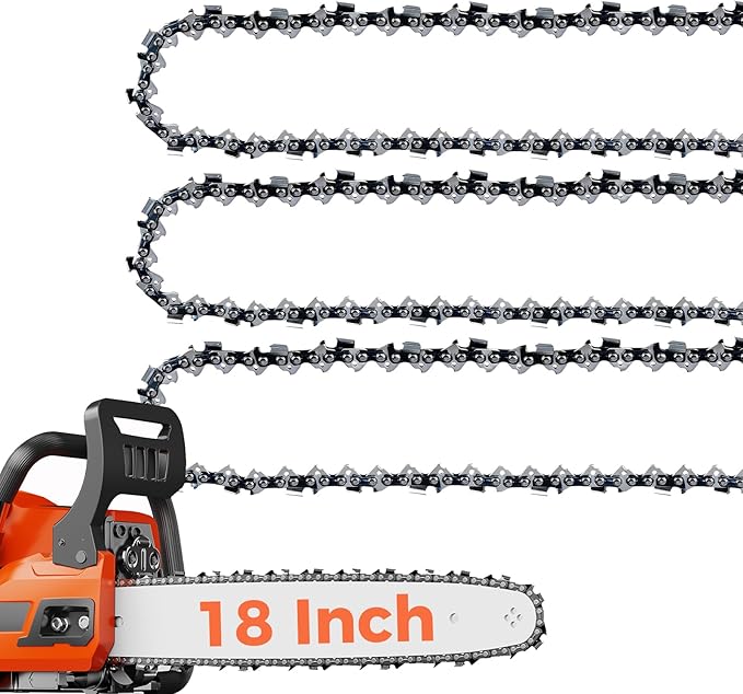18 Inch Chainsaw Chain .325" Pitch .063" Gauge 68 Drive Links Fits Stihl MS250, MS251, MS251c, MS 250 251 251c, 26 rm3 68 Replacement (3 Packs) (22YLP-6)
