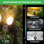 Low Voltage Outdoor Spotlight, Black LED Landscape Spot Light, Waterproof Aluminum Fixture for Garden Porch House Without MR16 Bulb