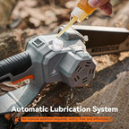 2-in-1 Pole Saw for Tree Trimming, 8 Inch Cordless Mini Chainsaw with Extension Pole, Brushless Motor, with 2 x 4.0 Ah Batteries & Charger, Auto Lubrication, 15 Ft Max Reach
