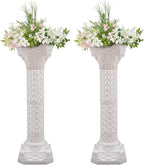 Roman Columns Wedding Column Stand Roman Pillar Plant Stand Plastic Greek Column Statue Pedestal Flower Pot Holder Decor, Elegant Decorative Column for Wedding Event Party