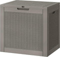 Outdoor Storage Box, 31 Gallon Deck Box, Large Resin Storage Cabinet for Gardening Tools, Patio Pillow, Lockable, Waterproof and UV Resistant