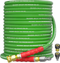 Pressure Washer Hose 75FT 3/8" for Cold and Hot Water 212°F, with Swivel Quick Connect, 4500PSI Kink Resistant Grade Steel Wire Braided, Power Washer Hose With 2pcs M22-14mm Adapter