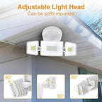 Onforu 75W Flood Lights Outdoor, 7000LM Brightness Security Lights Switch Controlled, 3 Adjustable Heads, IP65 Waterproof, 6500K Wall Mount Exterior LED Flood Light
