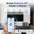 WattCycle 12V 314Ah (300Ah Equivalent) Mini LiFePO4 Lithium Battery - Bluetooth 5.0, 200A BMS, 4.01kWh Energy, Aluminum Cooling Fins & Braided Copper Wires for RV, Marine, Solar Home Storage (3 Packs)