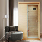 Saunas 909Mini Far Infrared Sauna, Indoor Dry Sauna (Hemlock Wood, 1 Person Mini Size Right Door)