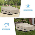 SIRUITON Garden Patio Rattan Daybed Cover Patio Bed Cover 69" W x 71" D x 31.5" H,Heavy Duty 420D Oxford Waterproof Outdoor Double Sofa/Patio Bed Lounger Covers