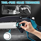 4-in-1 Electric Pole Saw & Pruning Shears Combo Kit, 6″& 8″Pole Saws for Tree Trimming, Cordless Shears and Battery Saw with Extension Pole & 2 x 21V Batteries for Garden Trimming