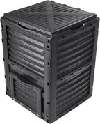 VEVOR Garden Compost Bin 80 Gallon, BPA Free Composter, Large Capacity Outdoor Composting Bin with Top Lid and Bottom Door, Easy Assembling, Lightweight, Fast Creation of Fertile Soil