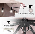 LAUSAINT HOME Outdoor Patio Gazebo 10'x10' with Expansion Bolts, Heavy Duty Party Tent & Shelter with Double Roofs, Mosquito Nettings and Privacy Screens for Backyard, Garden, Lawn, Khaki