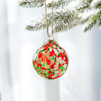 Set of 3 Blown Glass Gazing Balls Ornaments Hanging Glass Ornament Balls Decor for Garden Patio