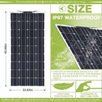800 Watt Flexible Solar Panel for RV, 2 × 400 Watt 12 Volt Solar Power Panel Kit with 40A Solar Charge Controller Monocrystalline Solar Panels for Camping Off Grid Car Battery Charging Boat
