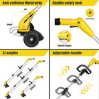 Aokia Weed Wacker Cordless for Lawn: Grass Mower with Roller - 2.0Ah Battery Powered for Hedge Clearance Yard Cutting Tree - String Trimmers for Garden Cutter Handyman Landscaper